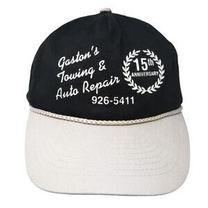 Gaston's Towing & Auto Repair 15th Anniversary Snapback 5 Panel Cap Black OS